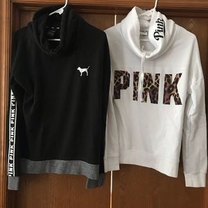 PINK cowl neck sweatshirts bundle